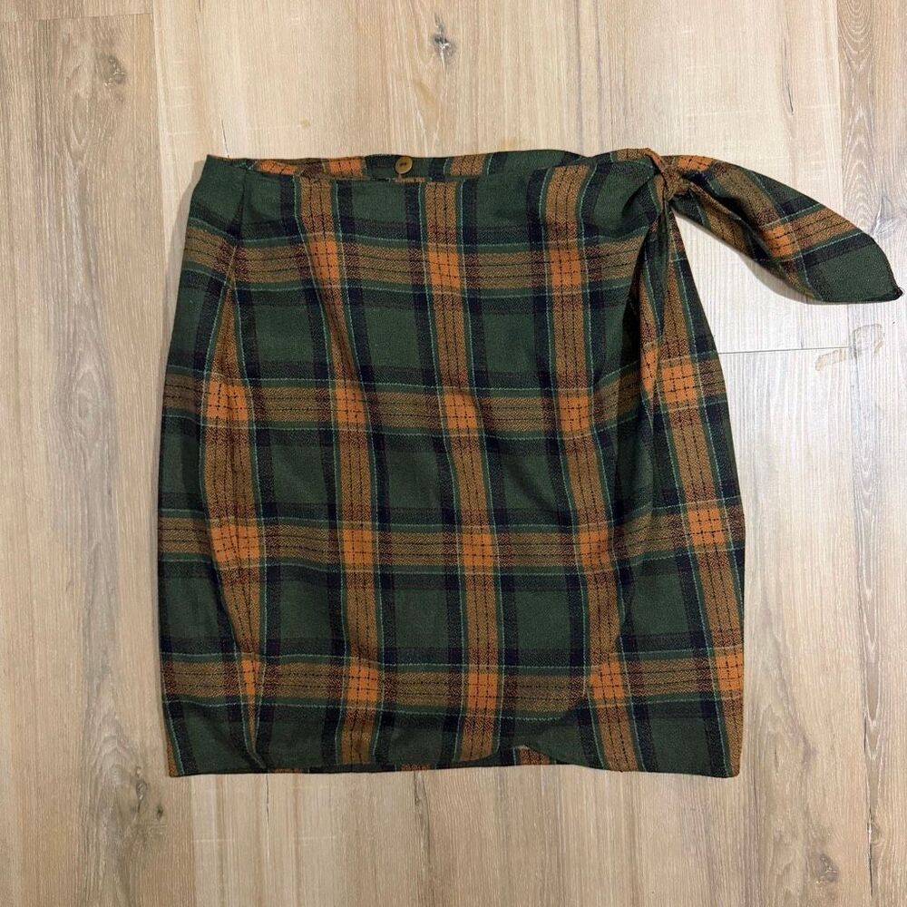 Vintage Forenza High Waisted Skirt Wool Blend Asymmetrical Sz 8 Earth Tones Chic